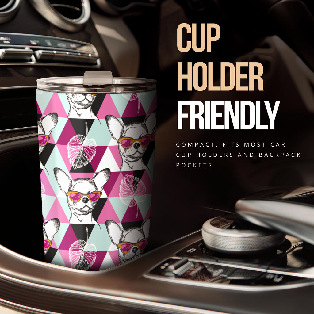 Chihuahua Cute Triangle Pattern Tumbler