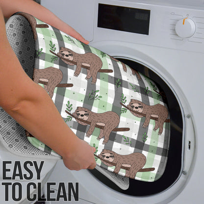 Sloth Print Design LKS301 Bathroom Mat Set