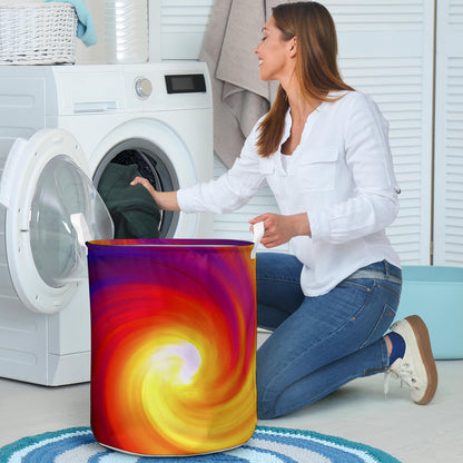 Vortex Twist Swirl Flame Themed Laundry Basket