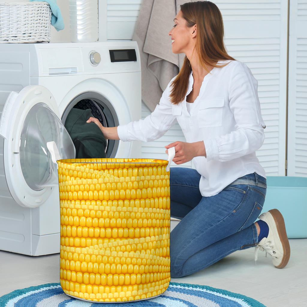 Agricultural Corn cob Pattern Laundry Basket