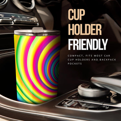 Vortex Twist Swirl Rainbow Design Tumbler