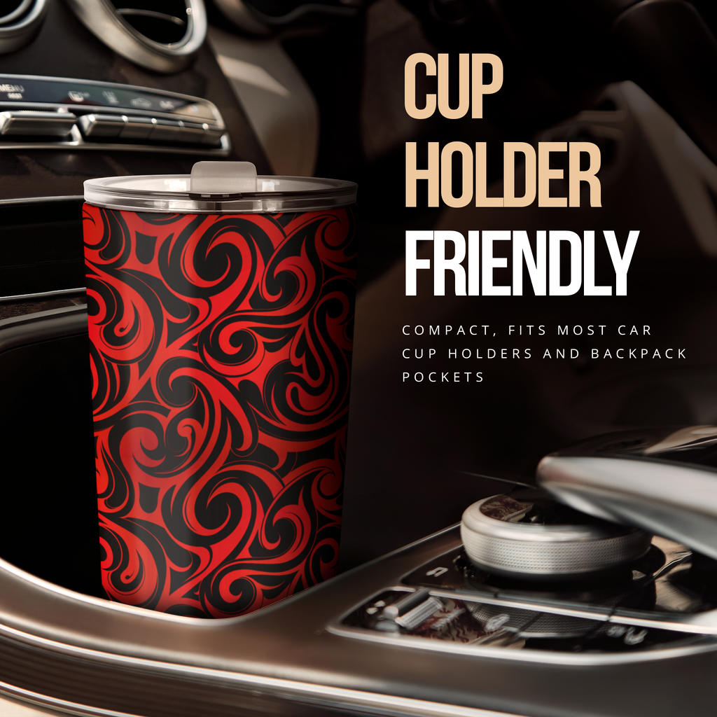 Maori Red Black Themed Design Tumbler