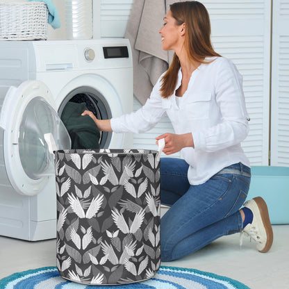 Angel Wings Pattern Design Themed Print Laundry Basket