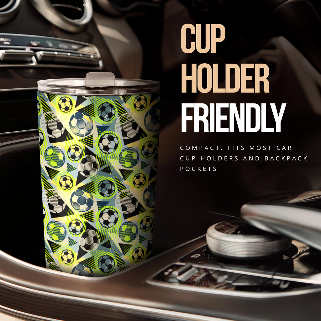 Soccer Ball Themed Print Pattern Tumbler