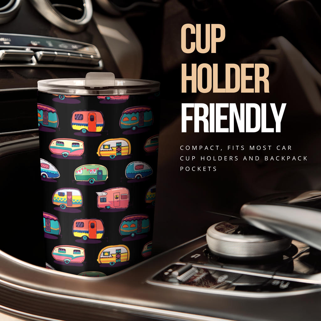 Camper Camping Pattern Tumbler