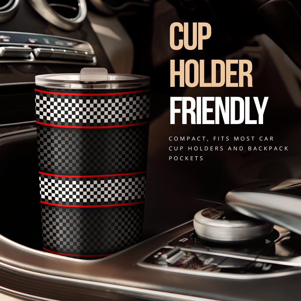 Checkered Flag Red Line Style Tumbler