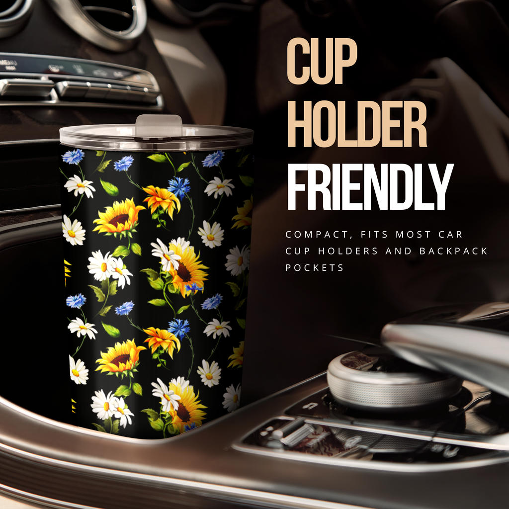 Sunflower Chamomile Bright Color Print  Tumbler