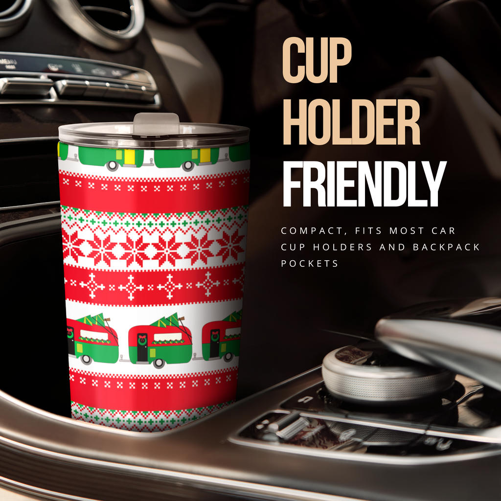 Camper Camping Ugly Christmas Design Print Tumbler