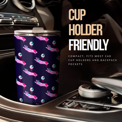 Zombie Pink Hand Design Pattern Print Tumbler
