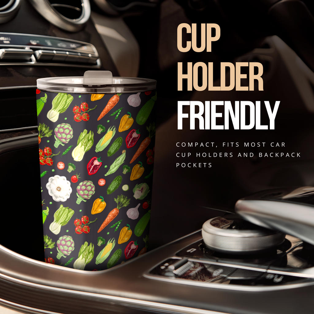 Vegan Pattern Themed Design Print Tumbler