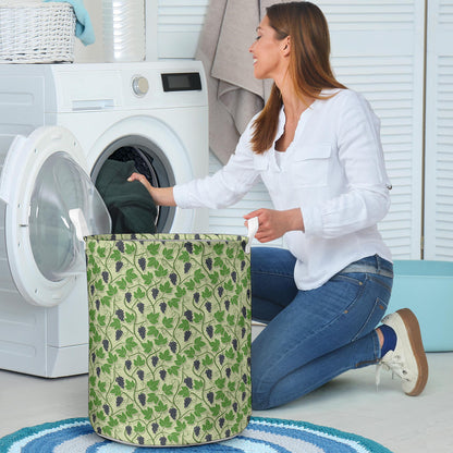 Wine Grape Thmed Print Laundry Basket