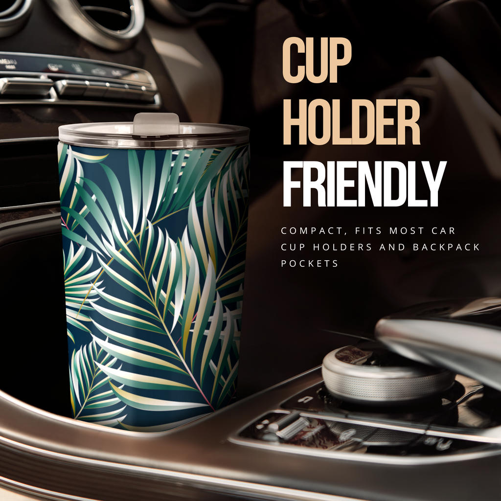 Sun Spot Tropical Palm Leaves hower Curtain Tumbler