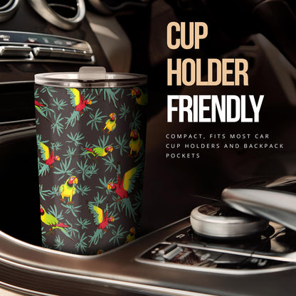 Parrot Themed Print Tumbler