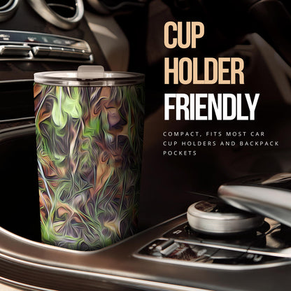 Camouflage Realistic Tree Print Tumbler