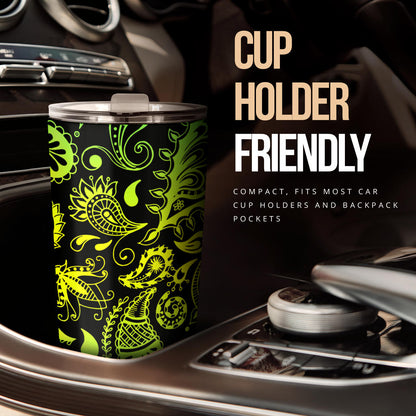 Paisley Green Design Print Tumbler