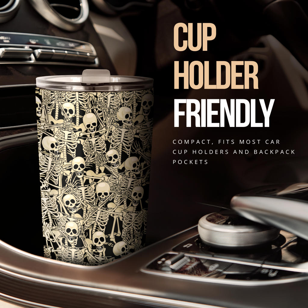 Skeleton Design Print Tumbler