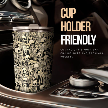 Skeleton Design Print Tumbler