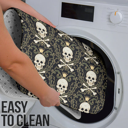 Skull King Print Design LKS307 Bathroom Mat Set