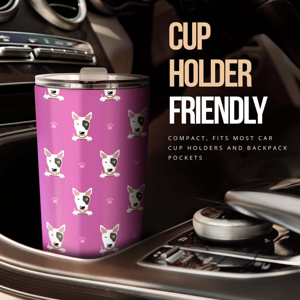 Bull Terrier Happy Print Pattern Tumbler