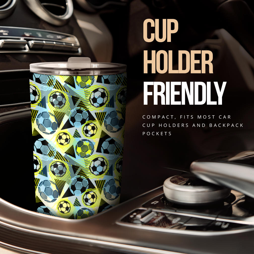 Soccer Ball Themed Print Design Tumbler