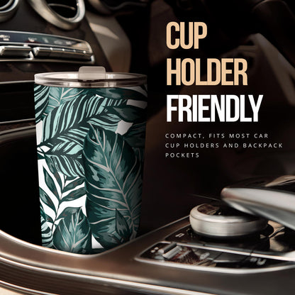 Tropical Palm Leaves Pattern Tumbler