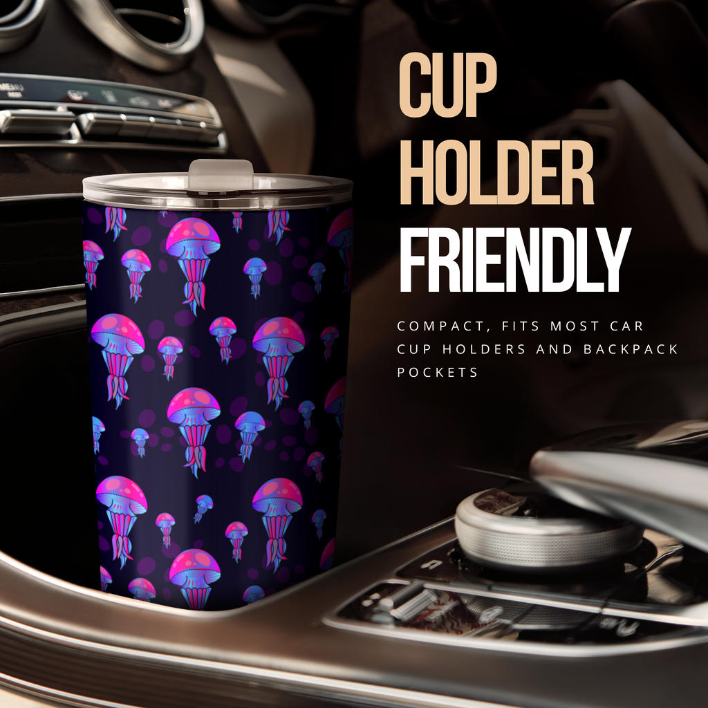 Jellyfish Neon Print Tumbler