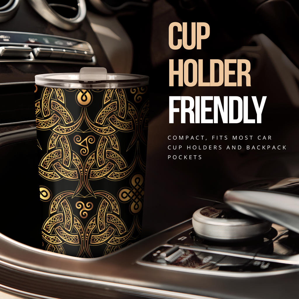 Celtic Knot Gold Design Tumbler