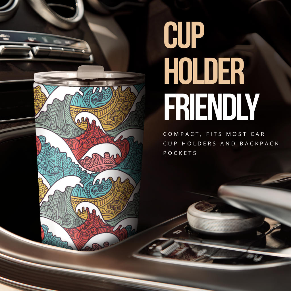 Tribal Wave Pattern Print Tumbler