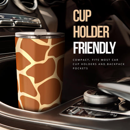 Giraffe Texture Print Tumbler