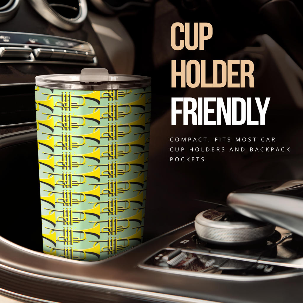 Trumpet Vintage Design Print Tumbler