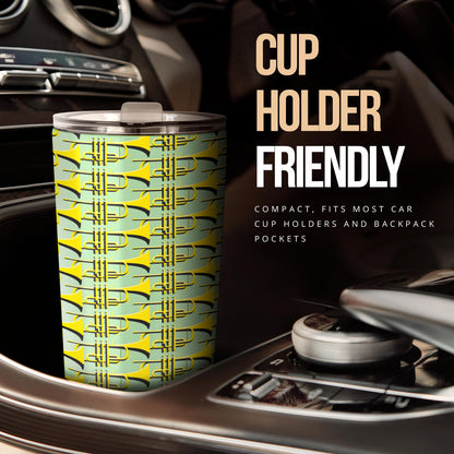 Trumpet Vintage Design Print Tumbler