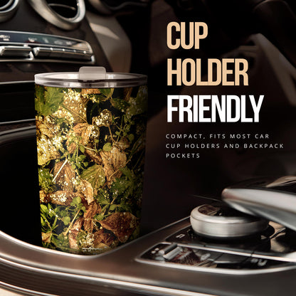 Camo Realistic Tree Forest Texture Print Tumbler