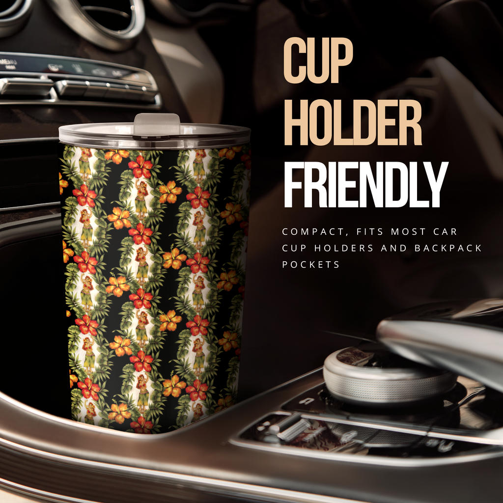 Hawaiian Flower Hula Hibiscus Print Tumbler