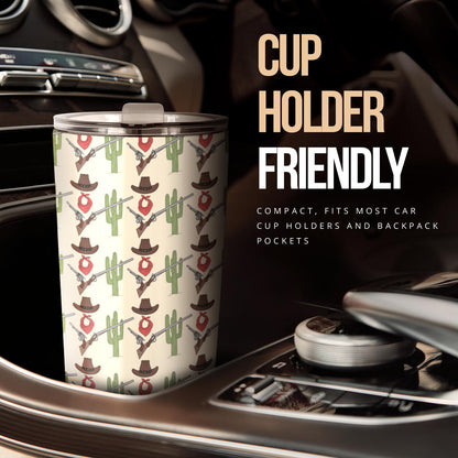 Western Cowboy Print Tumbler
