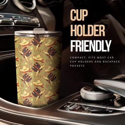 Western Cowboy Themed Tumbler