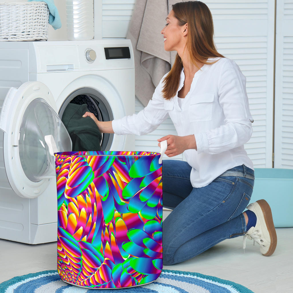 Psychedelic Trippy Pattern Laundry Basket