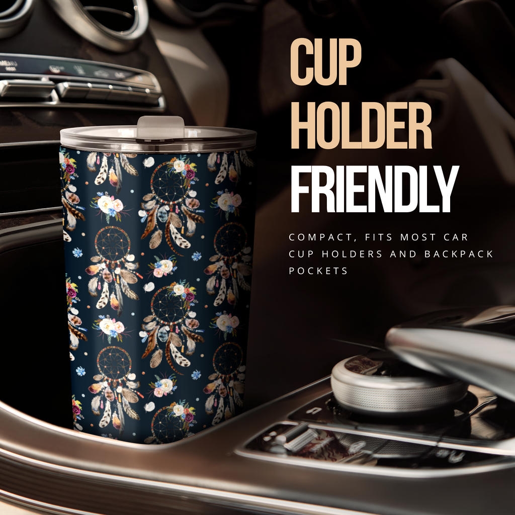 Dream Catcher Boho Floral Style Tumbler