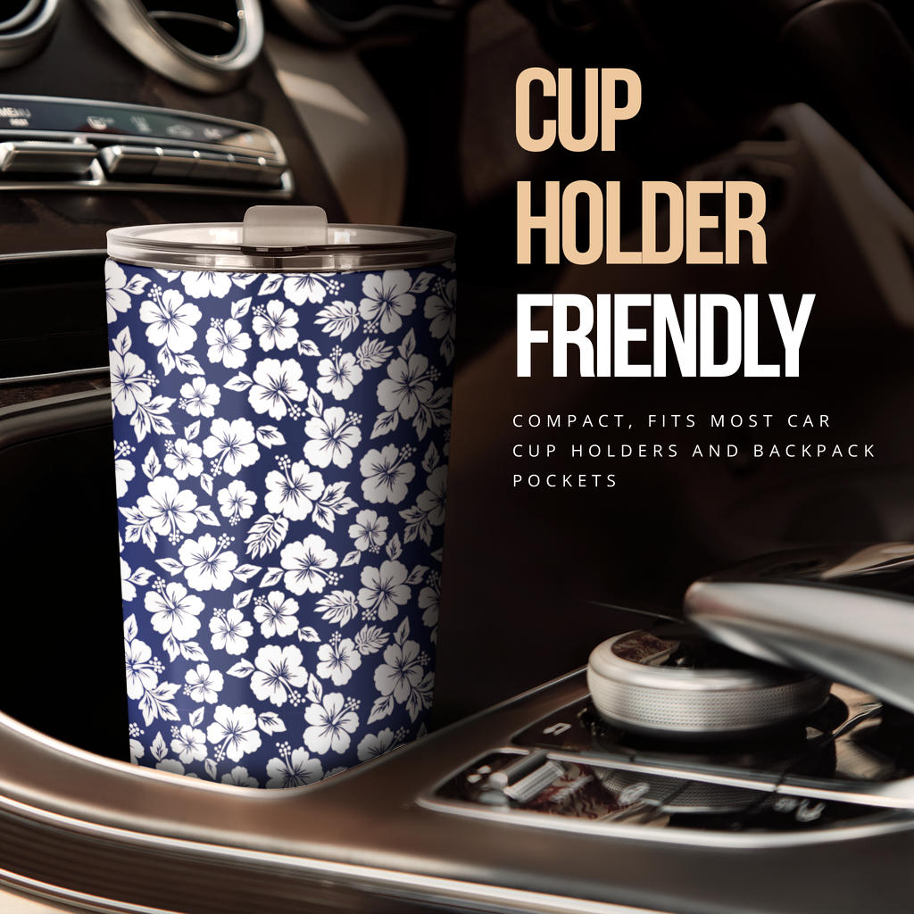 Hibiscus Blue Hawaiian Flower Style Tumbler