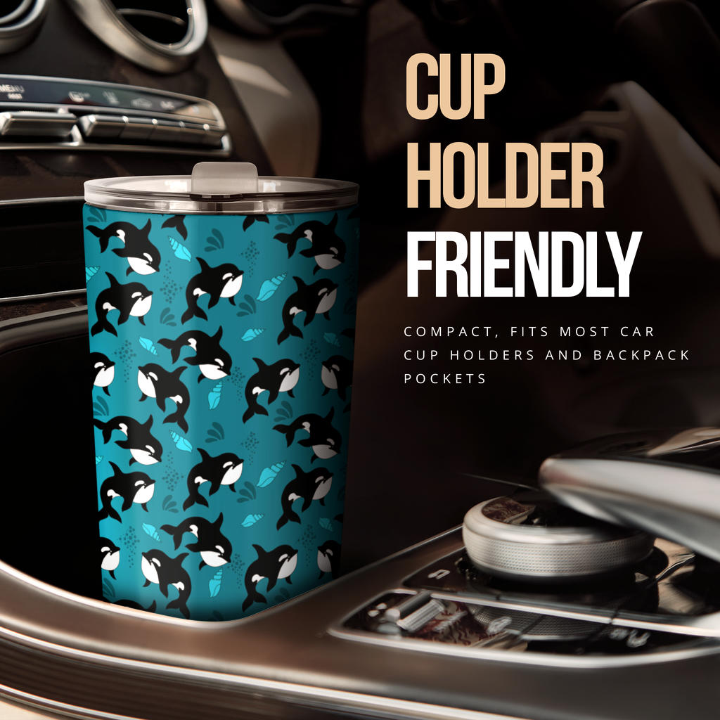 Whale Sea Design Themed Print Tumbler