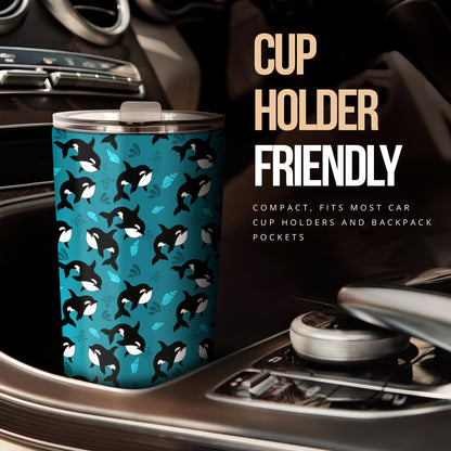 Whale Sea Design Themed Print Tumbler