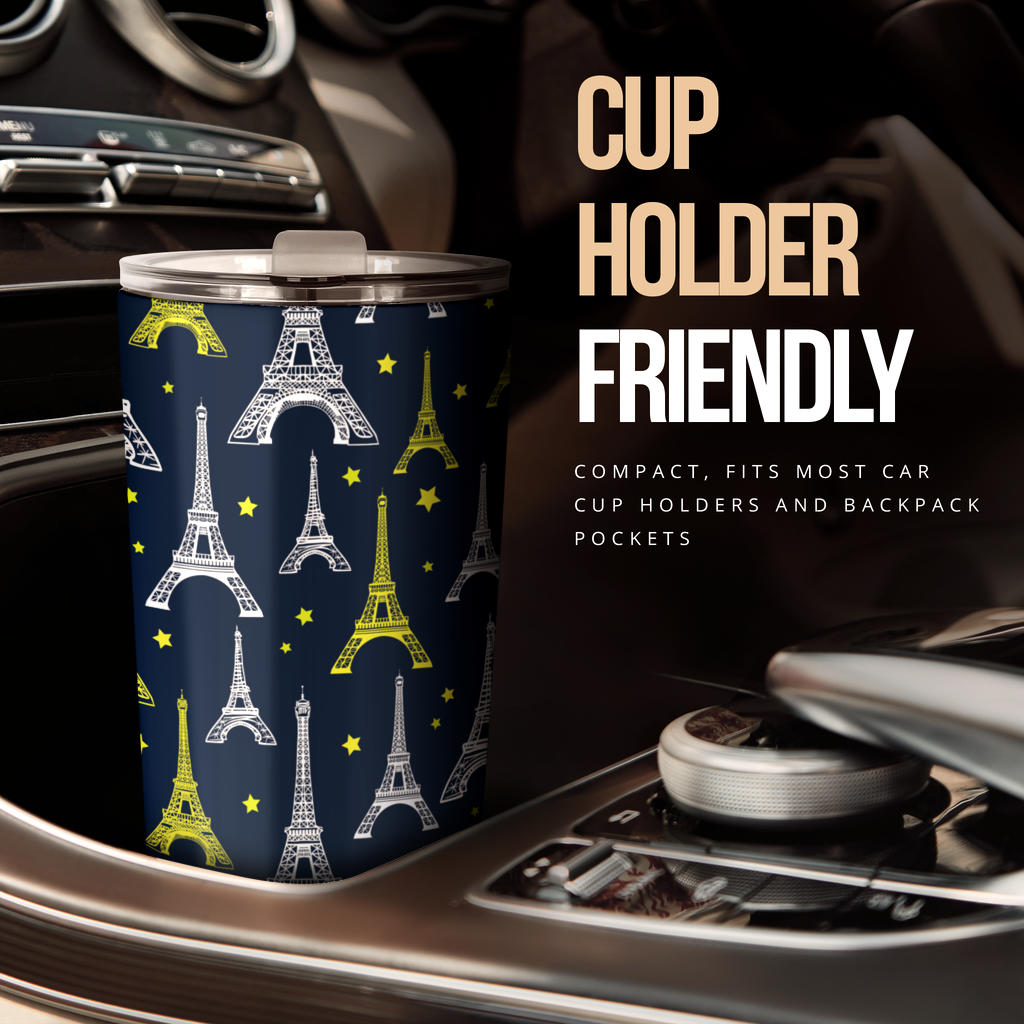 Eiffel Tower Star Print Tumbler