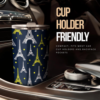 Eiffel Tower Star Print Tumbler