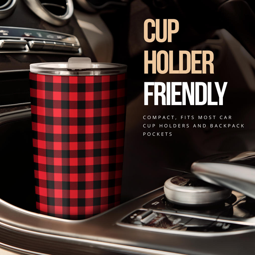 Red Black Buffalo Tartan Plaid Pattern Tumbler