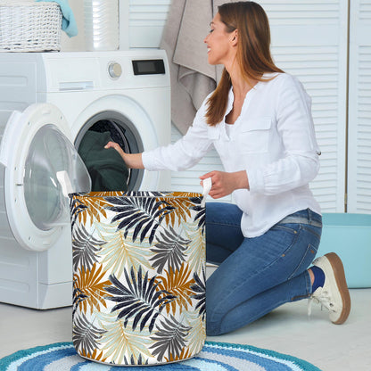 Colorful Tropical Palm Leaves Laundry Basket