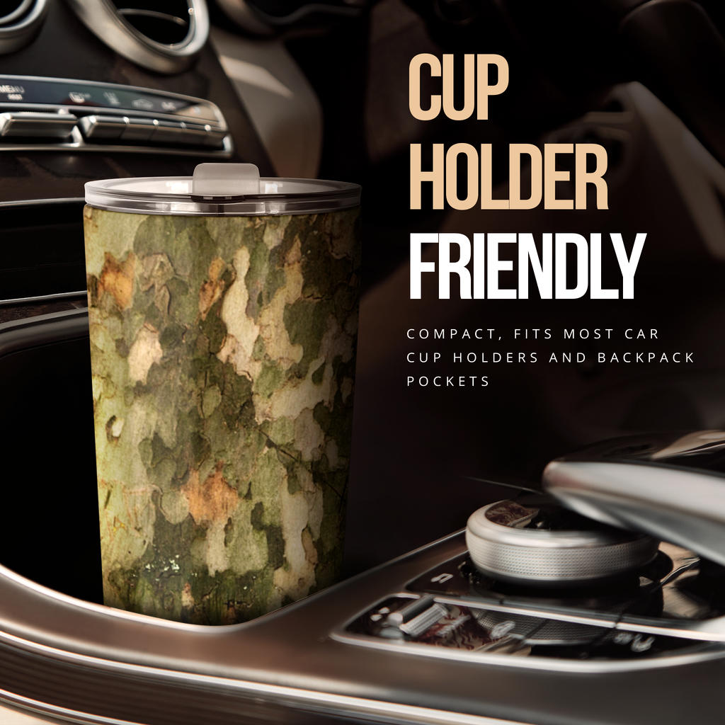 Camo Realistic Tree Texture Print Tumbler