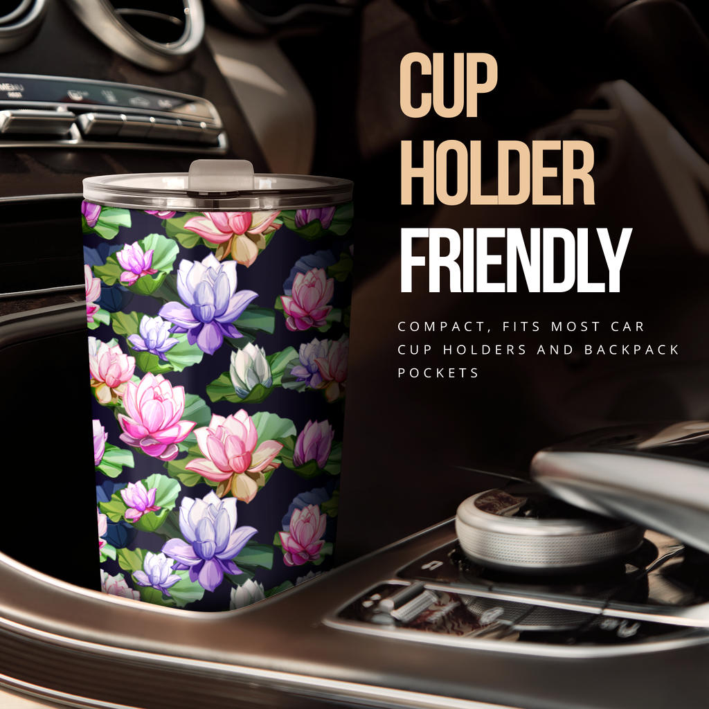 Lotus Flower Print Design Tumbler
