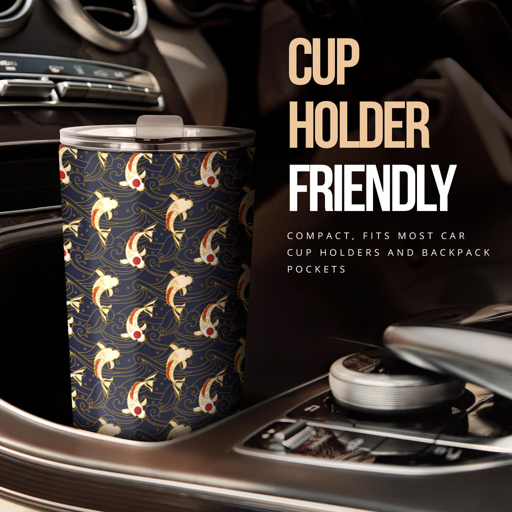 Koi Carp Japanese Design Themed Print Tumbler