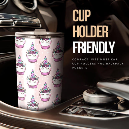 Cupcakes Unicorn Print Pattern Tumbler