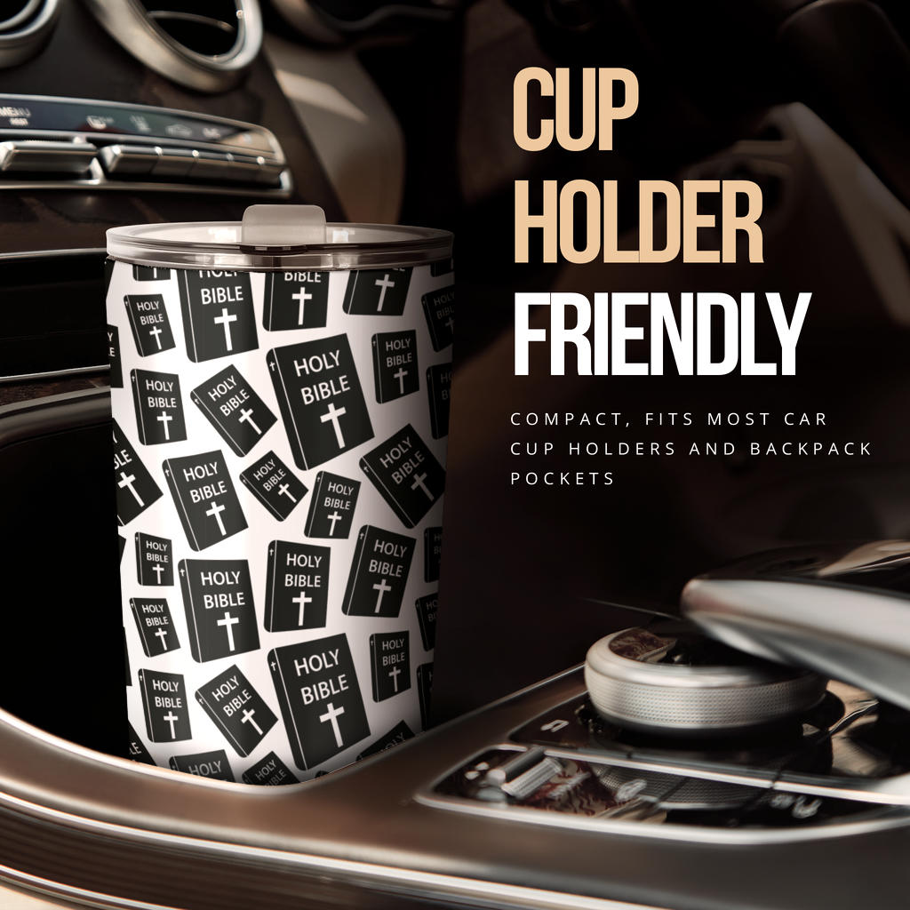 Christian Holy Bible Book Pattern Tumbler