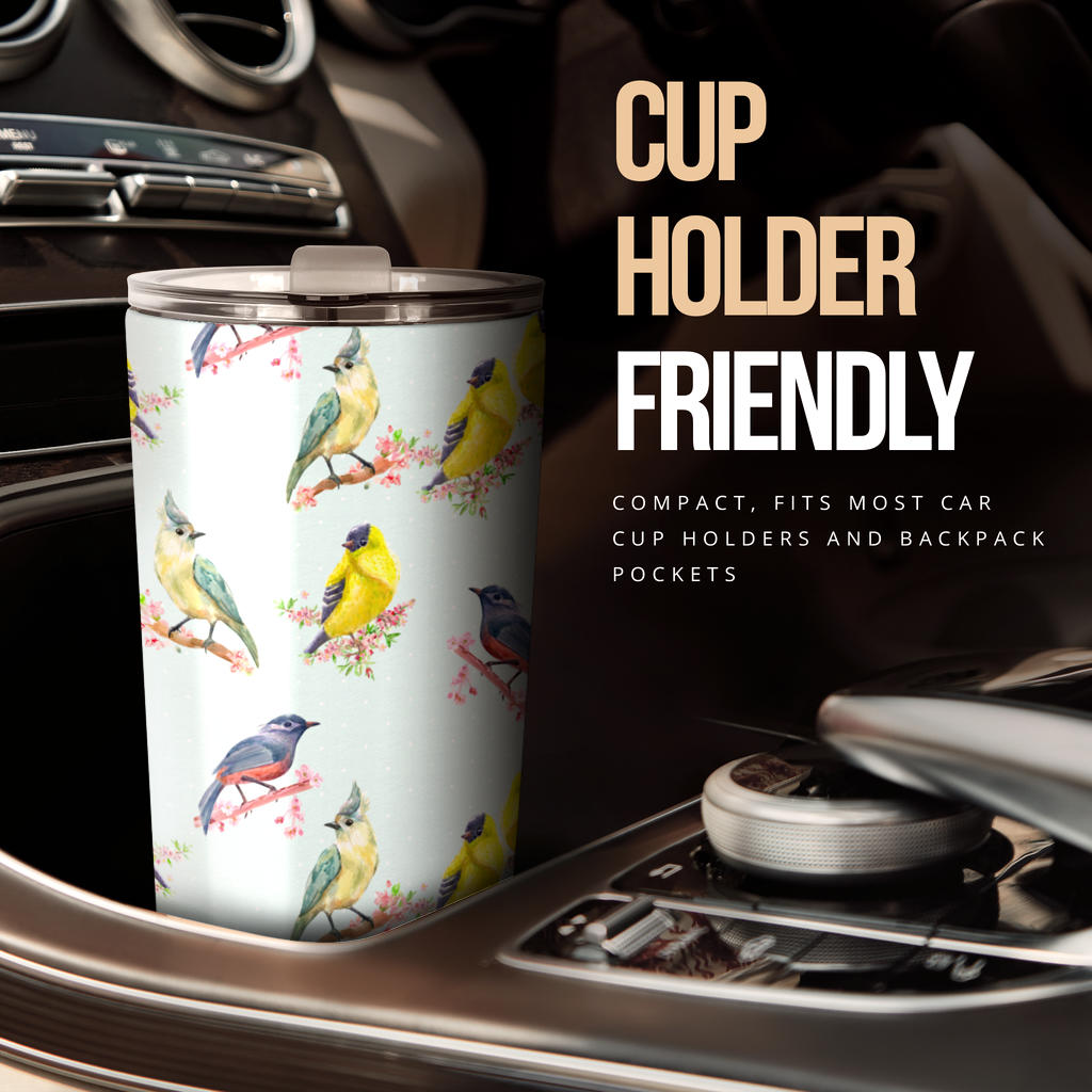 Bird Sweet Themed Print Pattern Tumbler